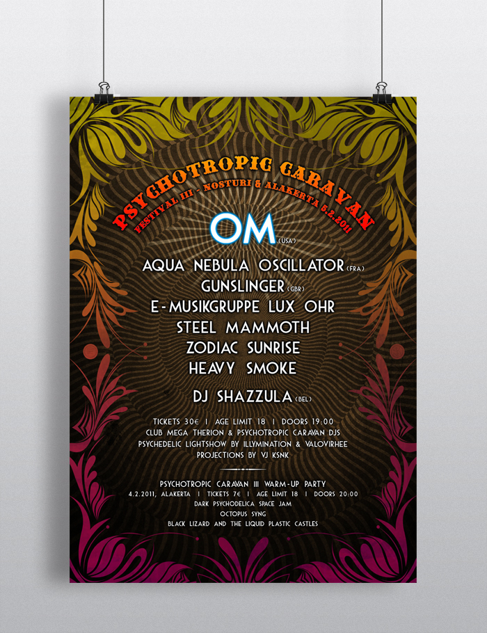Psychotropic Caravan Festival III – poster & flyers 2011