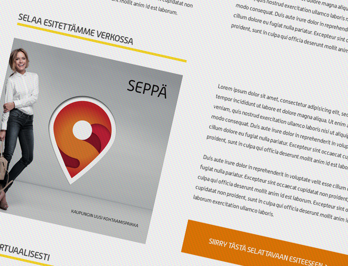 Kauppakeskus Seppä – responsive website 2013